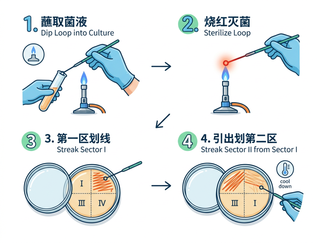 划线分离法操作流程图