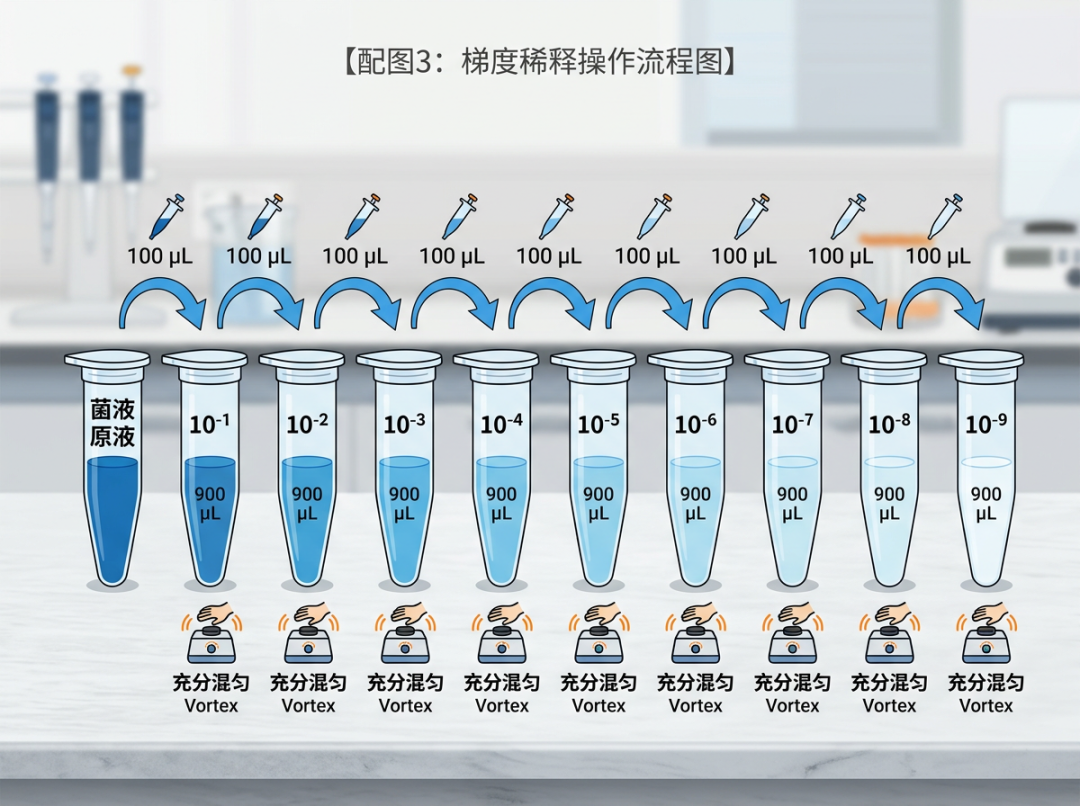 梯度稀释操作流程图