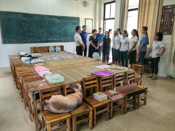 1501685896667422.jpg 林英姿副校长看望在乌石坡村小学开展社会实践学生.jpg